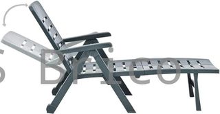 Tumbona Plegable Smeraldo con Ruedas Verde