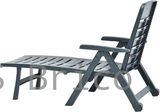 Tumbona Plegable Smeraldo con Ruedas Verde