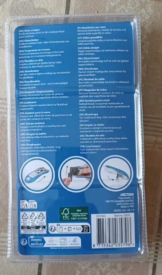 Rasqueta Limpiacristales Spectrum 9cuchillas+mango