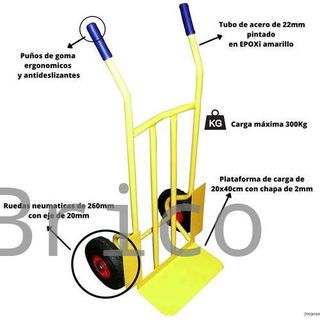 Carretilla Almacén Rueda Neumática 300 Kg