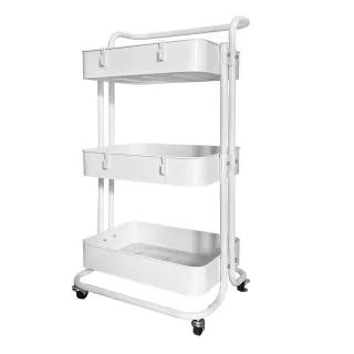 Carrito Almacenamiento 85x44x37 Cm Blanco NUEVO