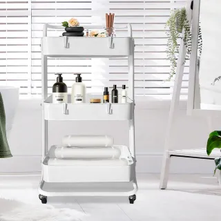 Carrito Almacenamiento 85x44x37 Cm Blanco NUEVO