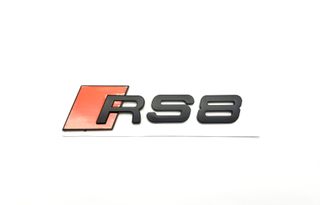 EMBLEMA TRASERO LETRAS AUDI RS8 NEGRO MATE
