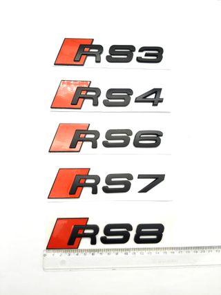 EMBLEMA TRASERO LETRAS AUDI RS8 NEGRO MATE