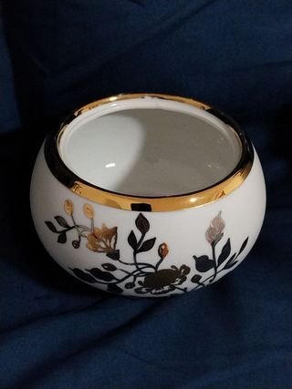 Juego porcelana Bohemia Sneroll oro  plata vintage