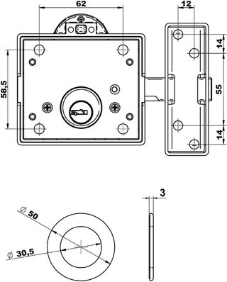 Cerradura de alta seguridad Lince 7930RSA