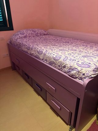 Cama nido 90x1.90 con 4 cajones