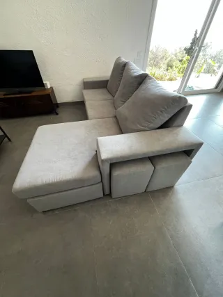 Sofá Chaiselongue Gris