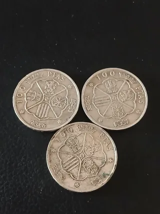 4 Monedas Españolas de Plata