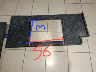 Encimera de mármol negro y gris