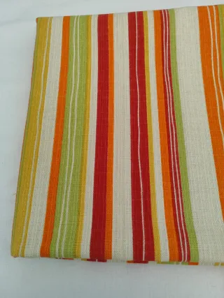 Tela loneta algodón diseño rayas