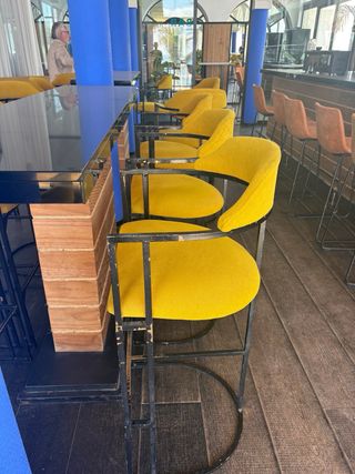 Sillas Altas de Bar Amarillas y Negras