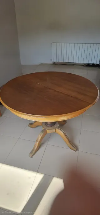 Mesa comedor redonda extensible 109-160cm