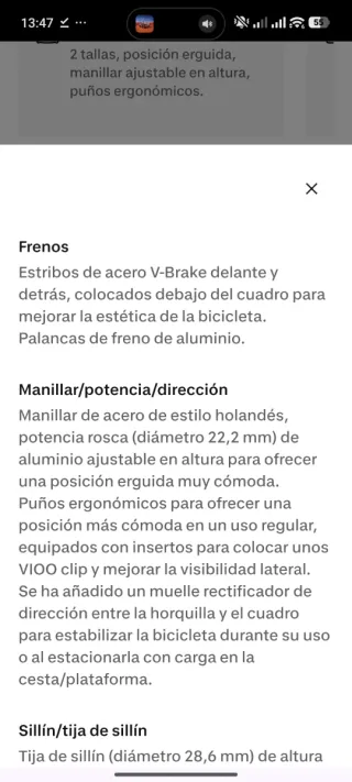 Bicicleta Urbana Elops 28 Clásica