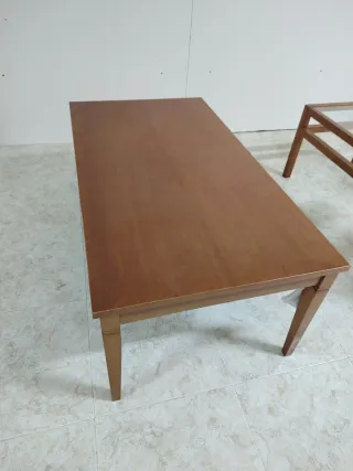 Mesa de centro de madera maciza 110x60