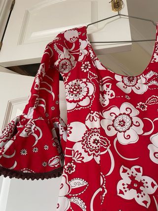 Traje de flamenca estampado rojo