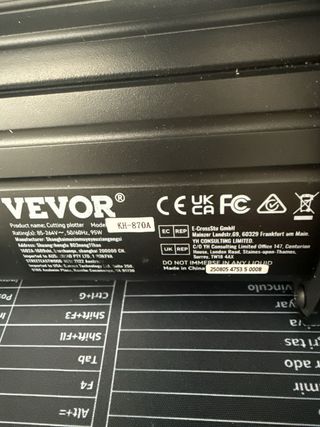 Plotter de corte VEVOR 870mm + vinilos
