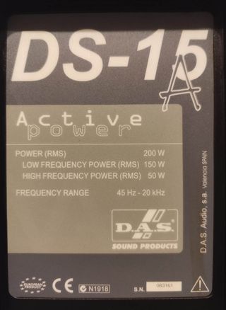 DAS DS-15A Activos - Pareja + Cables