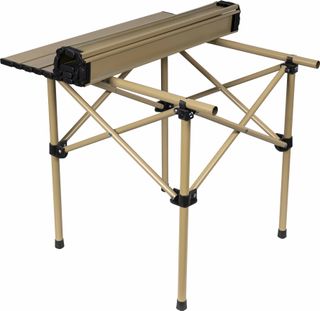 Mesa plegable camping ligera beige