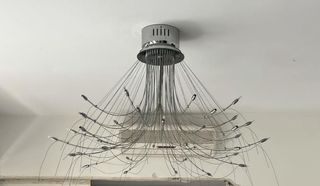 Lámpara de techo moderna plateada