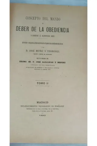Cartas a Alfonso XIII. Muñiz y Terrones. 1893