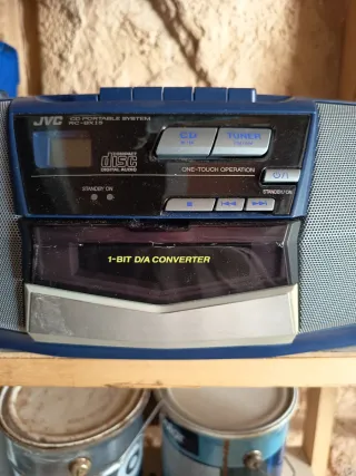 Radio Cassette CD JVC Azul