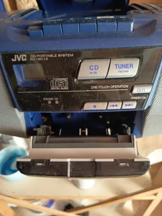 Radio Cassette CD JVC Azul