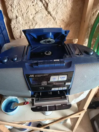 Radio Cassette CD JVC Azul