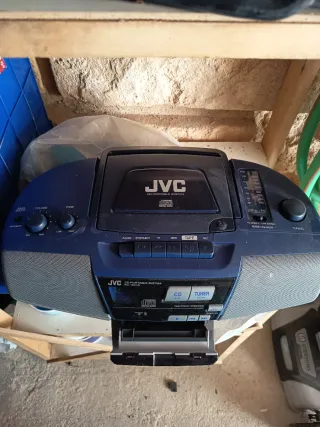 Radio Cassette CD JVC Azul