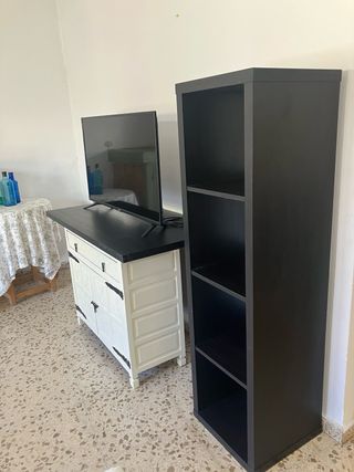 Estantería + Tablero KALLAX IKEA Negro-Marrón