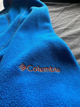 Sudadera Columbia cremallera azul