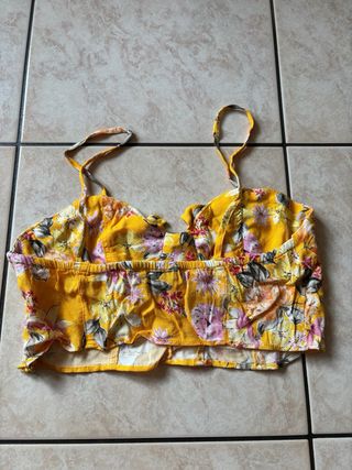 Top Giallo Floreale