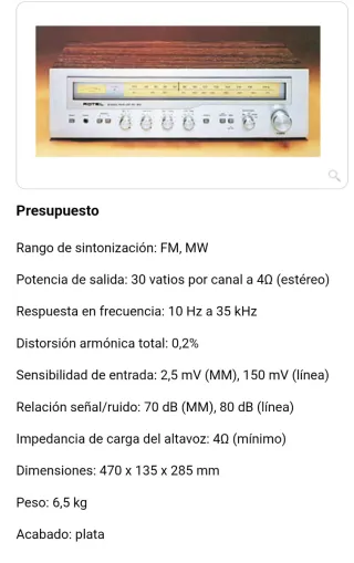 Rotel RX-303 Receptor Estéreo