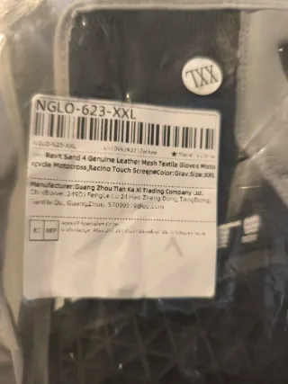 Luvas de Moto Revit XXL Cinza/Vermelho