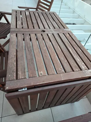Conjunto de madera para terraza