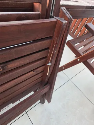 Conjunto de madera para terraza