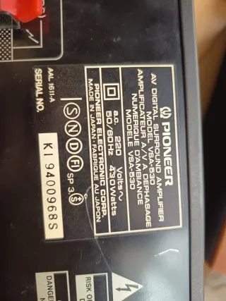 Amplificador Pioneer VSA-D3