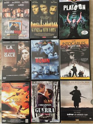 Lote 9 Películas DVD Acción/Drama/Guerra