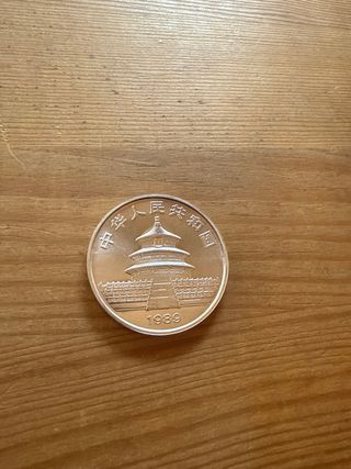 Moneda Plata Panda 1 Onza 1989
