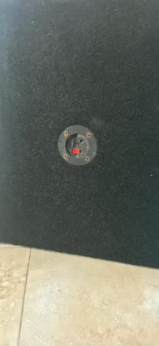 Subwoofer JBL 1000W Negro en caja madera.