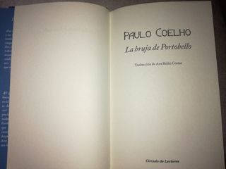 Libro de Paulo Coelho "LA BRUJA DE PORTOBELLO"