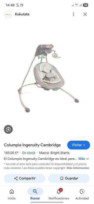 Columpio Ingenuity Cambridge