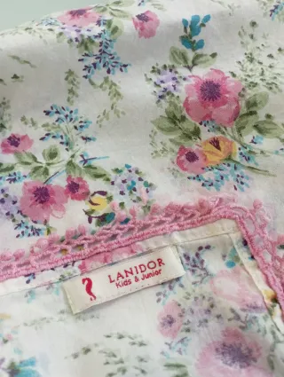 Pañuelo floral rosa y blanco Lanidor