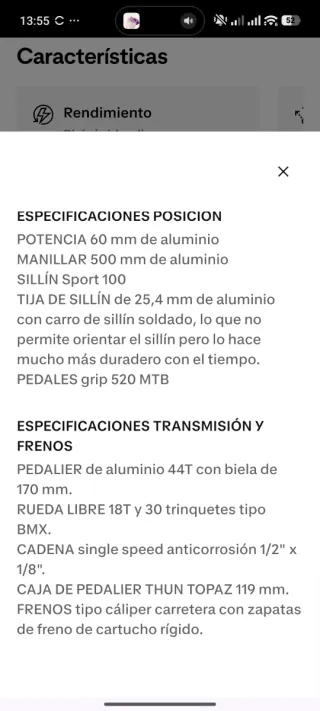 Bicicleta Fixie Elops 500 Blanca