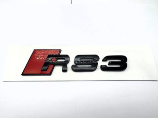 EMBLEMA TRASERO LETRAS AUDI RS3 NEGRO BRILLO