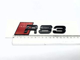 EMBLEMA TRASERO LETRAS AUDI RS3 NEGRO BRILLO