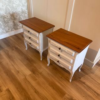 Dos Mesitas de noche madera restaurada por encargo