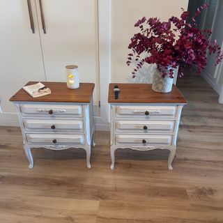 Dos Mesitas de noche madera restaurada por encargo