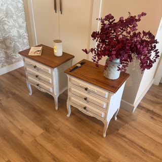 Dos Mesitas de noche madera restaurada por encargo