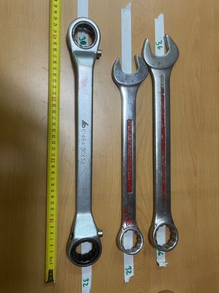 Llaves fijas mixtas y de carraca 32 y 36 mm